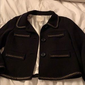 Kade Spade black blazer with chain detail